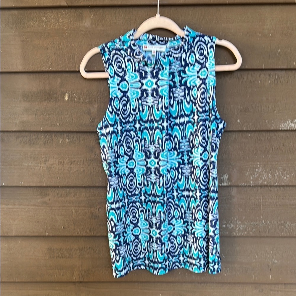 Jude Connally Blue Sleeveless Fitted Tunic
